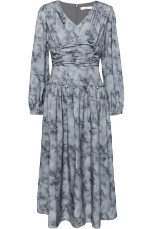 B+AB Maxikleid mit Marmormuster