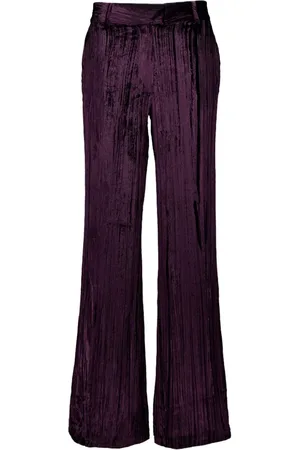 Paula Plissierte Hose aus Samt