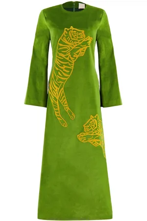 Paula Samtkleid mit Stickerei
