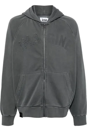 Izzue Kapuzenjacke mit Slogan-Patch