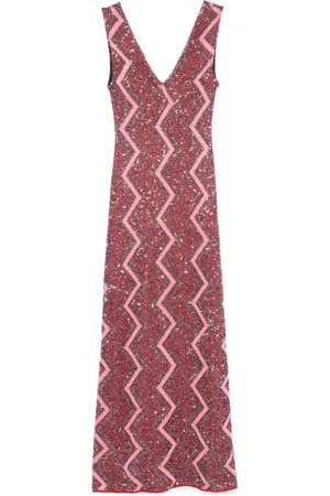 Missoni Verziertes Maxikleid mit Zickzackmuster