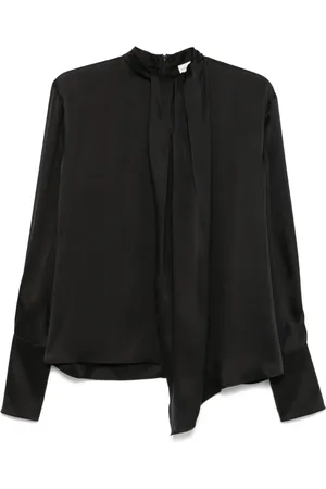 MAGDA BUTRYM Seidenbluse mit Rundhalsausschnitt