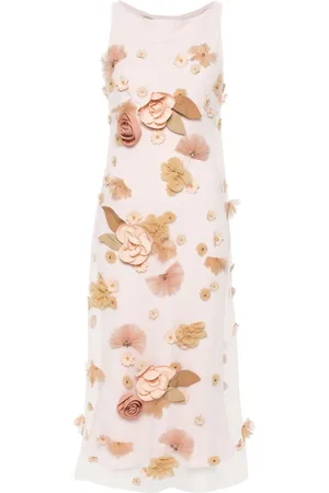 Viktor & Rolf Midikleid mit Blumenapplikation
