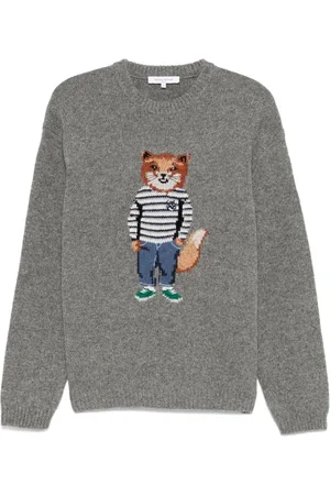 Maison Kitsuné Dressed Fox Intarsien-Pullover