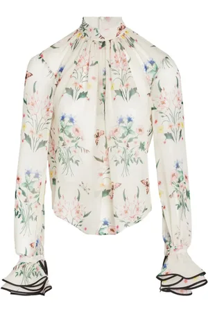 Giambattista Valli Seidenbluse mit Blumen-Print