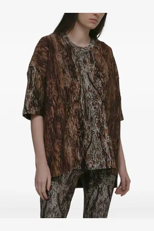 ROSETTA GETTY Collapsed T-Shirt mit Print