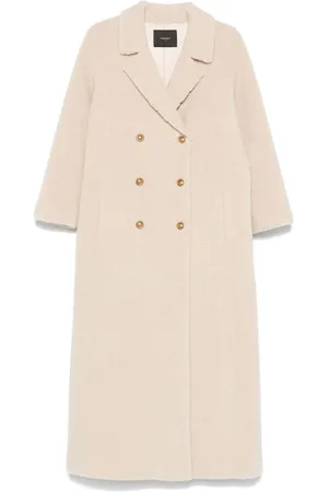 Twin-Set Doppelreihiger Mantel aus Faux Fur