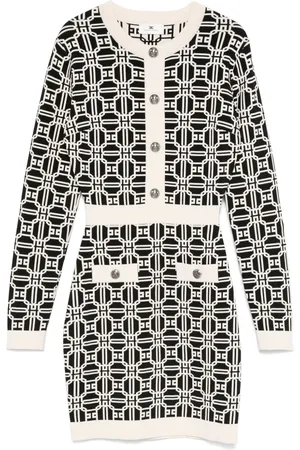 Elisabetta Franchi Minikleid aus Logo-Jacquard