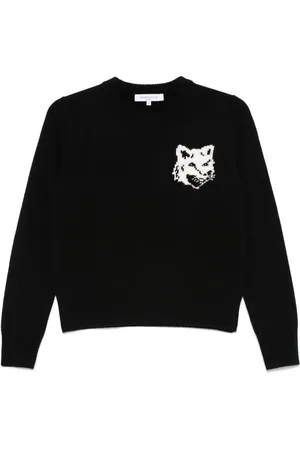 Maison Kitsuné Pullover mit Fuchskopf-Intarsie