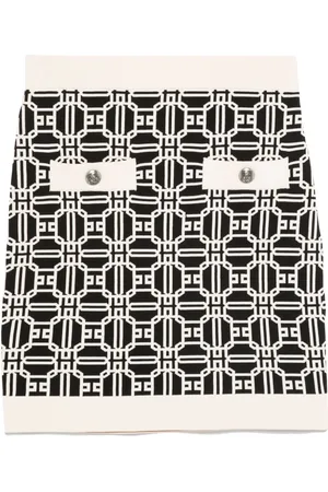 Elisabetta Franchi Minirock aus Logo-Jacquard