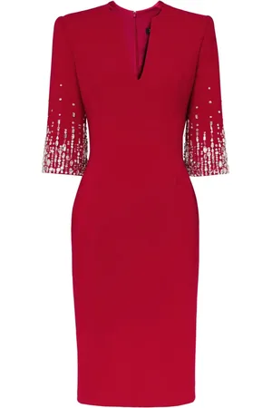 Jenny Packham Biela Midikleid