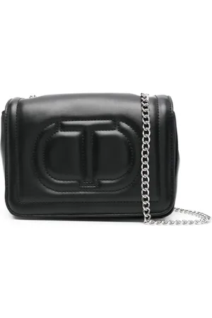 Twin-Set Schultertasche mit Logo-Prägung