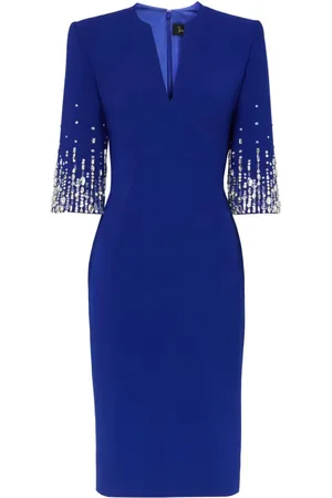 Jenny Packham Biela Midikleid