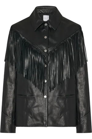 ROSETTA GETTY Lederjacke mit Fransen