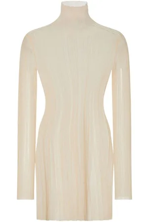 ROSETTA GETTY Semi-transparentes Plisseekleid