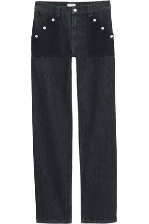 Filippa K Gerade Jeans mit Kontrasttasche