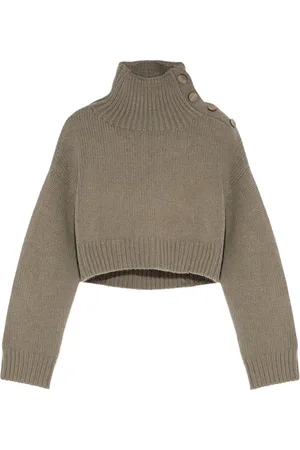 YVES SALOMON Gestrickter Cropped-Pullover