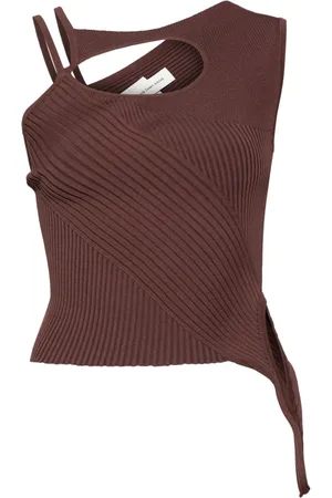Feng Chen Wang Strickoberteil mit Cut-Out