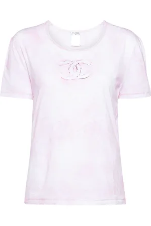 CHANEL 2009 T-Shirt mit gebürstetem Detail