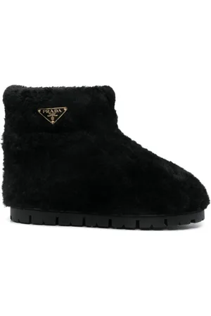 Prada Stiefel aus Faux Shearling