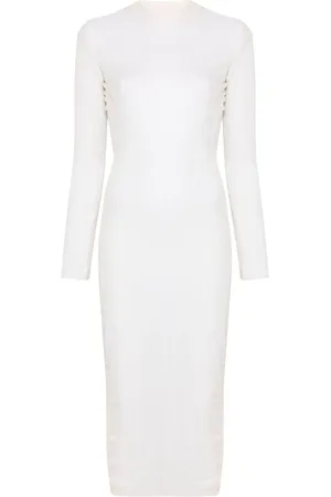 MUGLER Semi-transparentes Maxikleid