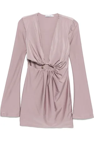 AMEN Minikleid mit V-Ausschnitt