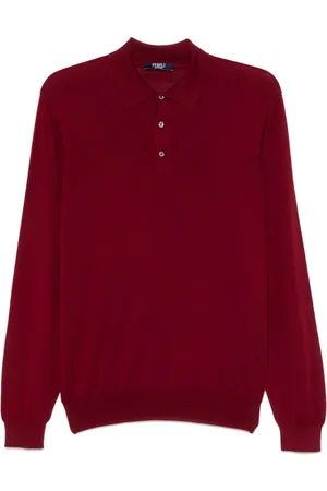 FEDELI Fein gestricktes Poloshirt