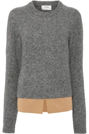 SYSTEM Strickoberteil im Layering-Look