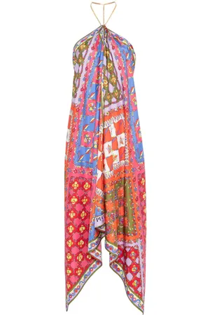Puccini Midikleid aus Seide mit Festa-Print