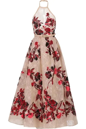 Elie saab A-Linien-Maxikleid mit Pailletten