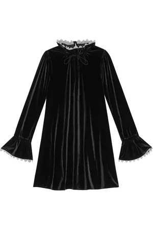 Ganni Minikleid aus Samt in A-Linie