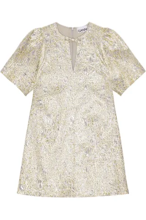 Ganni Midikleid mit Jacquardmuster