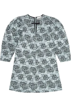Ganni Midikleid mit Jacquardmuster