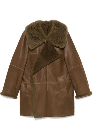 LEMAIRE Asymmetrischer Mantel aus Shearling
