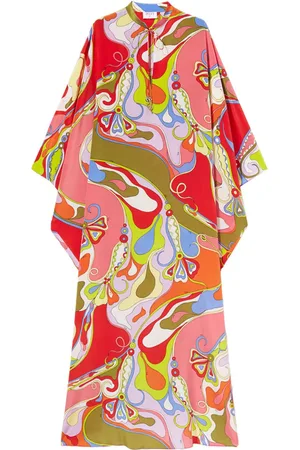 Puccini Maxikleid mit abstraktem Muster