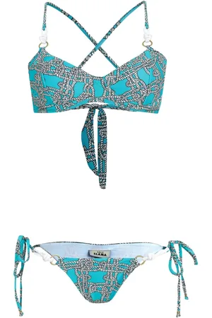 AMIR SLAMA Bikini mit Print