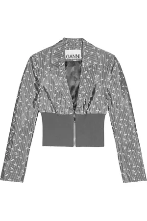 Ganni Klassischer Cropped-Blazer