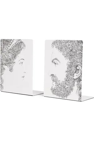 FORNASETTI Set aus zwei Profili Buchstützen