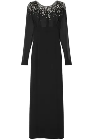VERSACE Maxikleid mit Kristallverzierung
