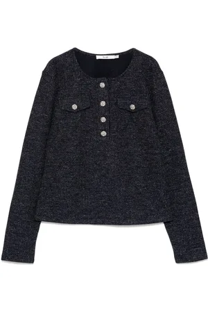 B+AB Gestricktes Henley-Oberteil