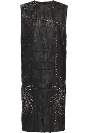 Prada Kleid im Patchwork-Look aus Nappaleder