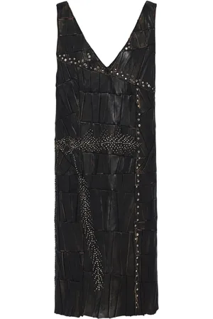 Prada Midikleid im Patchwork-Look