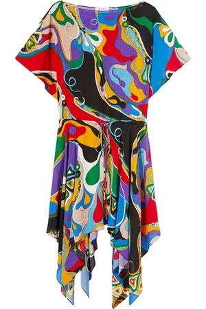 Puccini Midikleid mit abstraktem Print