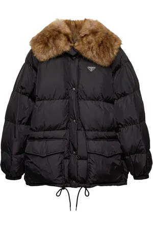 Prada Gefütterte Jacke mit emailliertem Logo