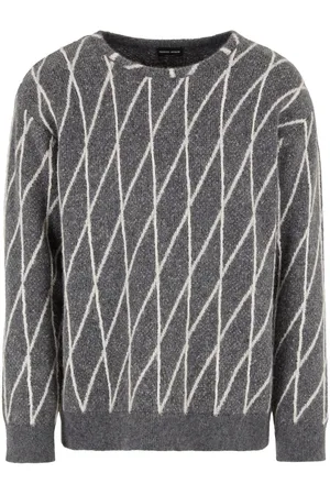 Giorgio Armani Intarsienpullover mit Diamanten