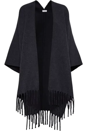 Brunello Cucinelli Poncho mit Fransendetail
