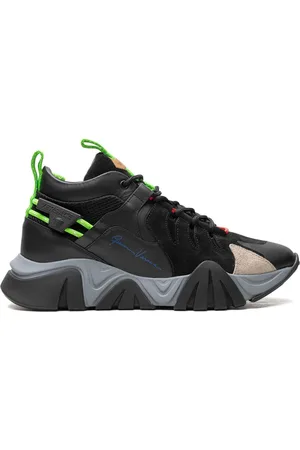 VERSACE Squalo "Black/Fluorescent Green" Sneakers