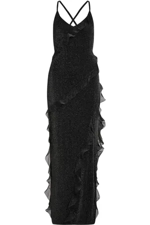 Karl Lagerfeld Gerüschtes Lurex-Maxikleid