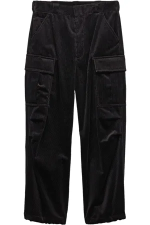 Prada Tapered-Hose aus Cord mit Triangel-Emaille