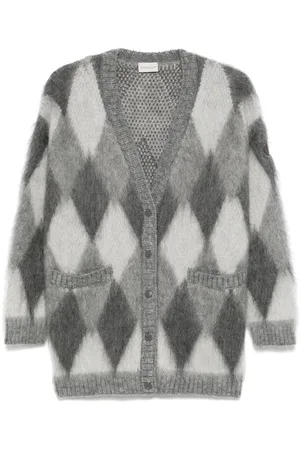 Moncler Cardigan mit Rautenmuster